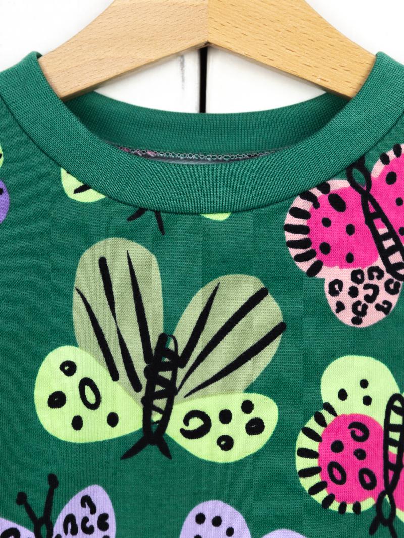 картинка Джемпер для девочки Baby Boom Д50/1-Ф Бабочки на зелёном Б111 от магазина детских товаров ALiSa