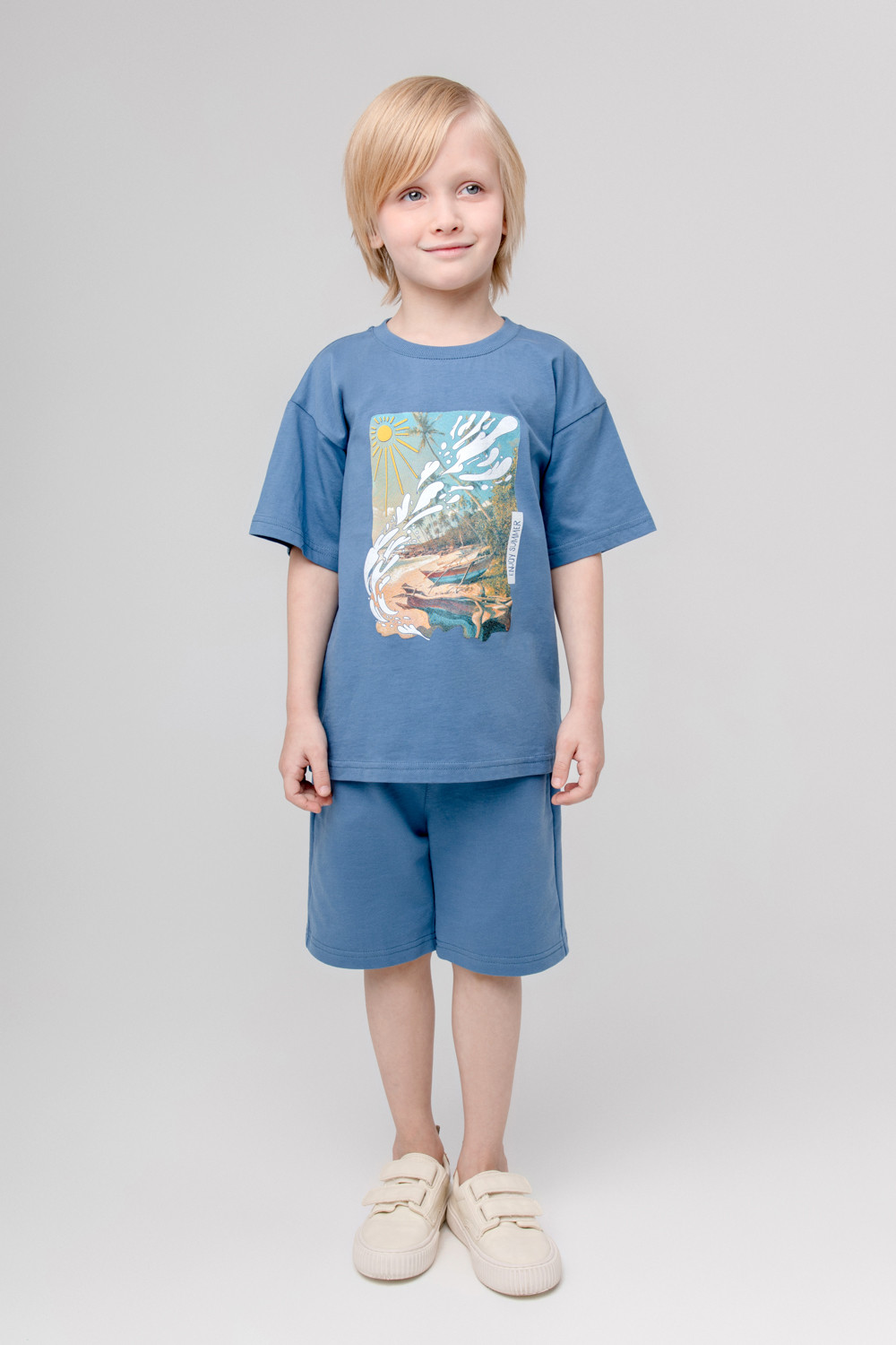 картинка Шорты для мальчика Crockid КР 400510 синяя волна к376 от магазина детских товаров ALiSa