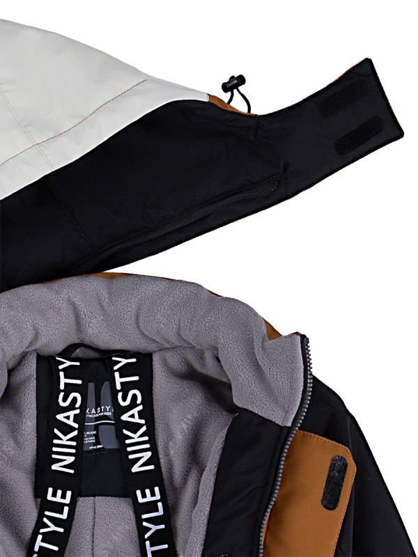 картинка Комбинезон зимний для мальчика NIKASTYLE 8з6724 Кэмел черный от магазина детских товаров ALiSa