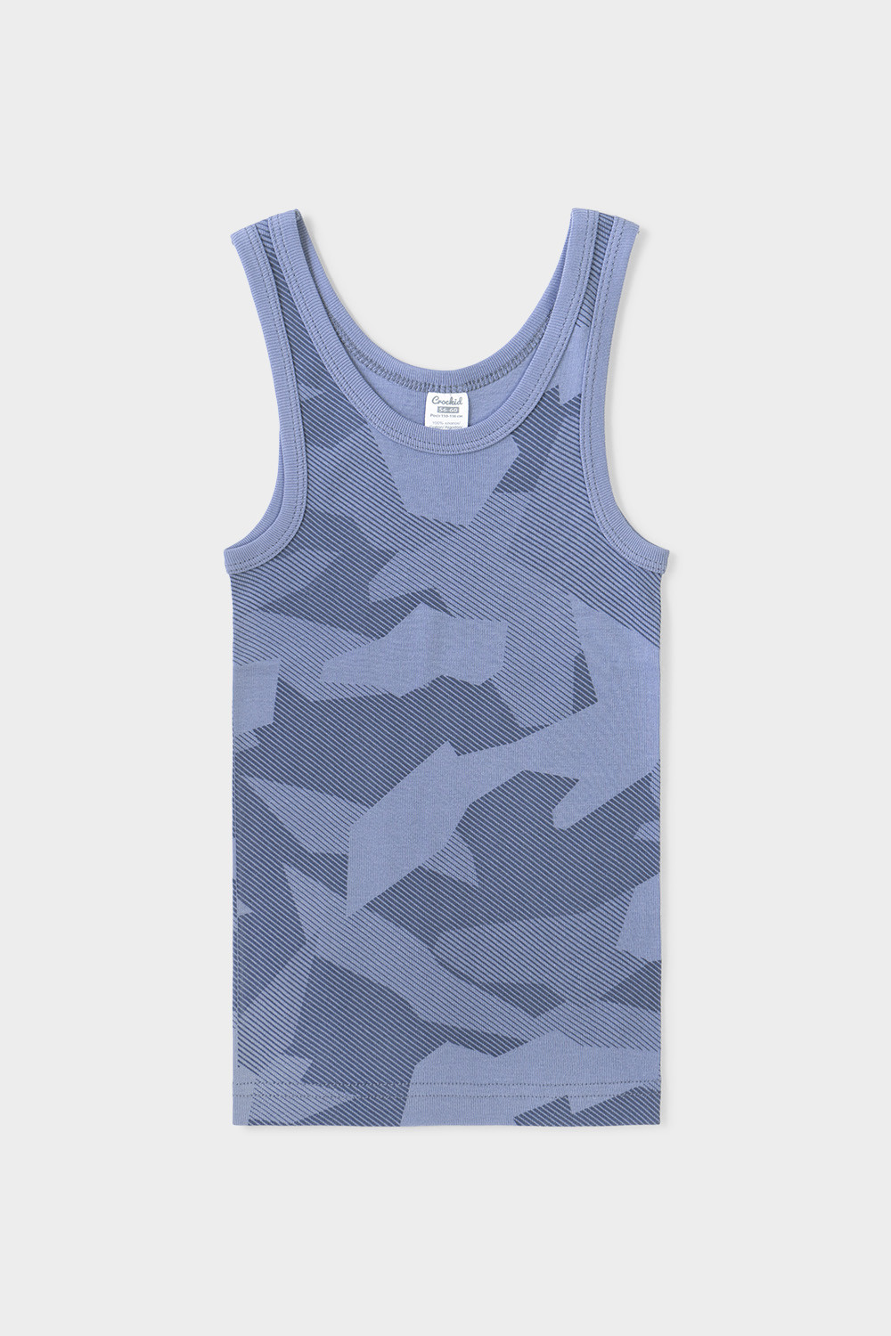 картинка Майка для мальчика Crockid К 1165 пыльно-голубой джинс, геометрия от магазина детских товаров ALiSa