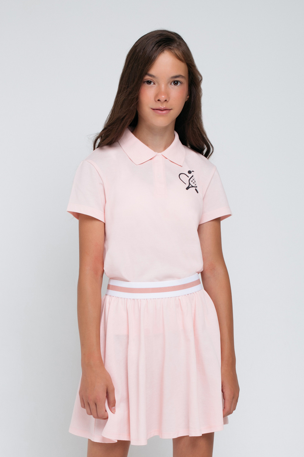 картинка Джемпер-поло для девочки КБ 301831 светло-розовый к75 от магазина детских товаров ALiSa