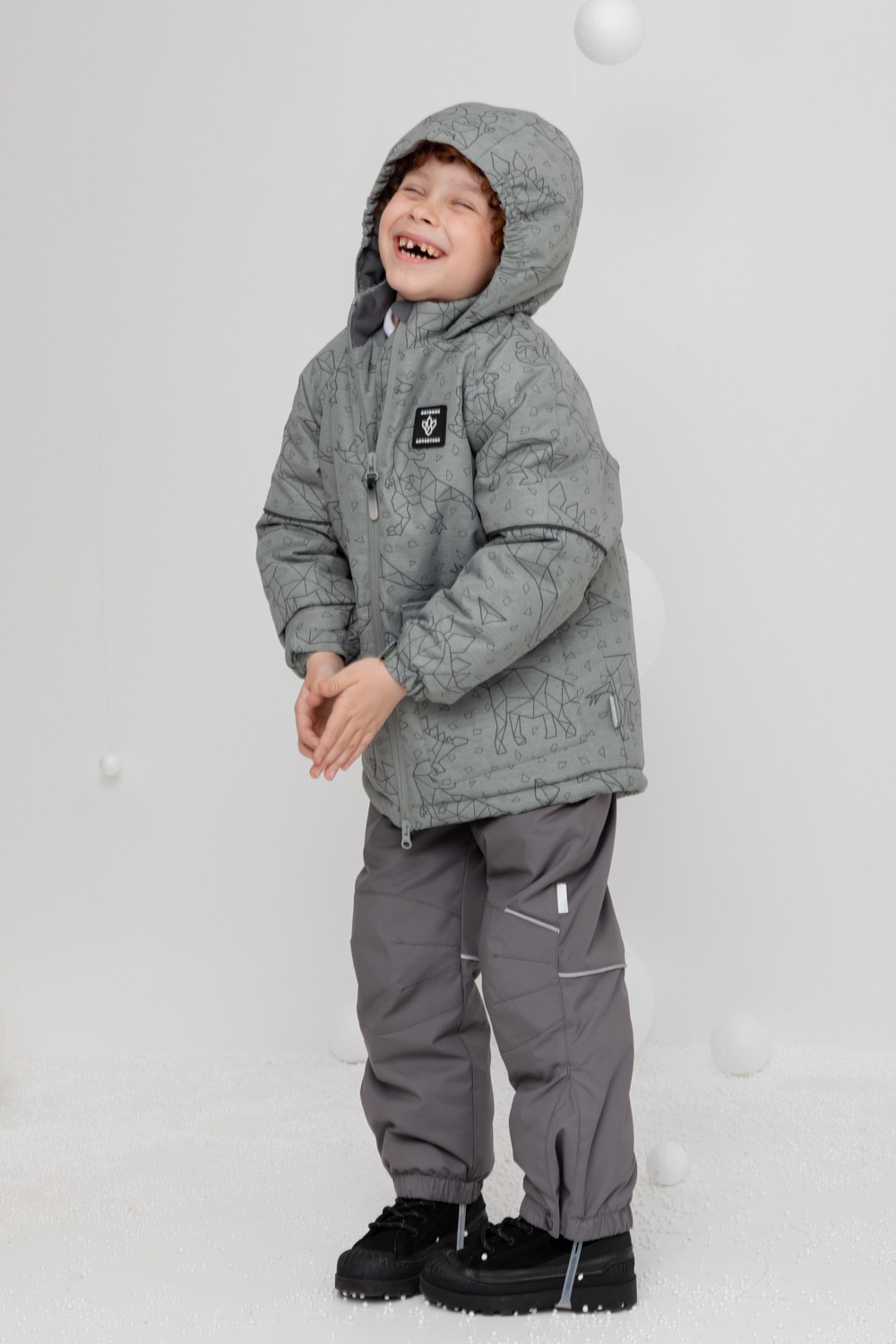 картинка Куртка зимняя для мальчика Crockid ВК 36093/н/2 ГР от магазина детских товаров ALiSa