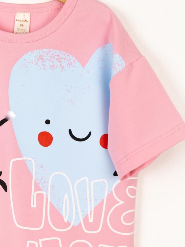 картинка Комплект для девочки Baby Boom КД559/2-К Розовый + сердечки от магазина детских товаров ALiSa