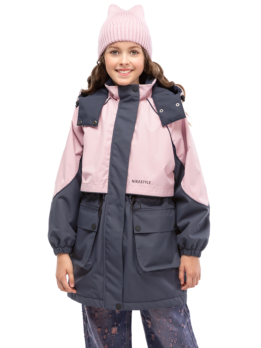 картинка Парка утеплённая для девочки NIKASTYLE 5м3425 Сакура Графит от магазина детских товаров ALiSa