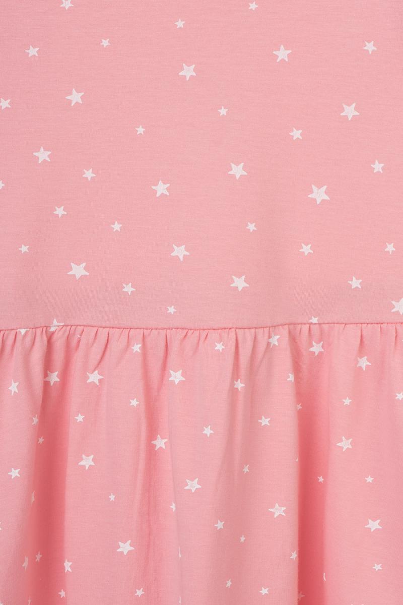 картинка Платье для девочки Crockid К 5786 розовая глазурь, звездочки от магазина детских товаров ALiSa