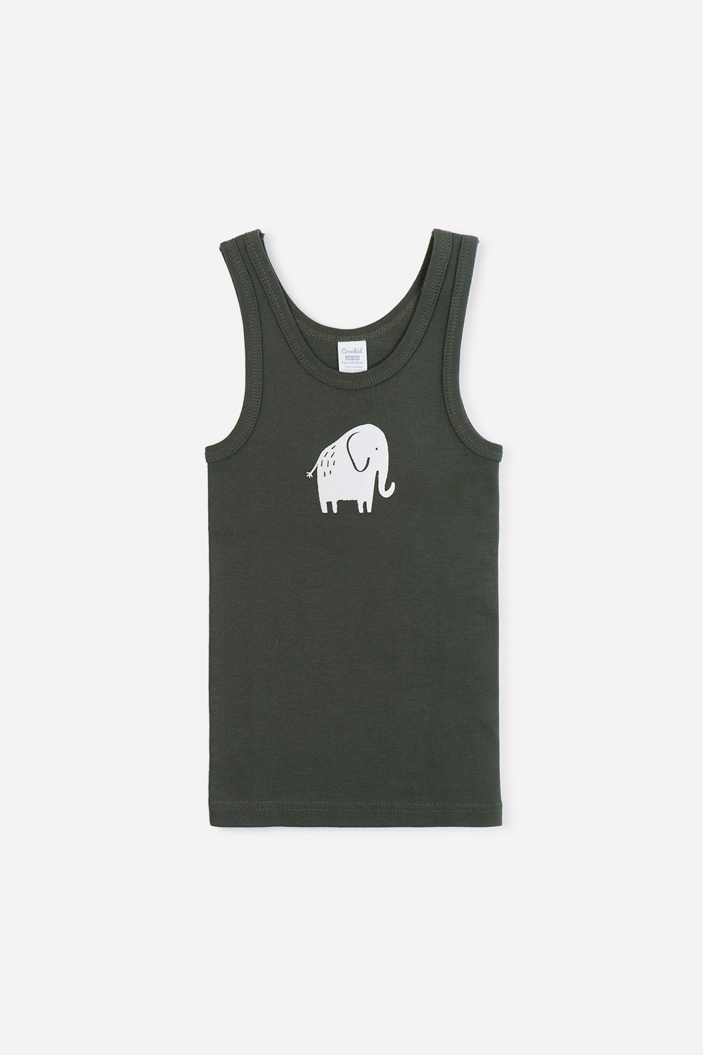 картинка Майка для мальчика Crockid К 1168 зеленый хаки (камуфляж) от магазина детских товаров ALiSa