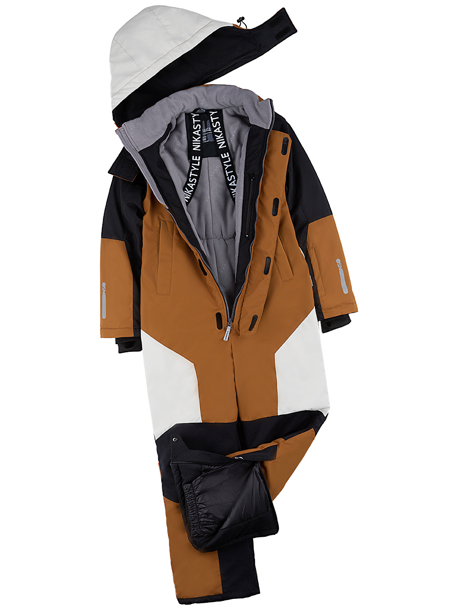 картинка Комбинезон зимний для мальчика NIKASTYLE 8з6724 Кэмел черный от магазина детских товаров ALiSa