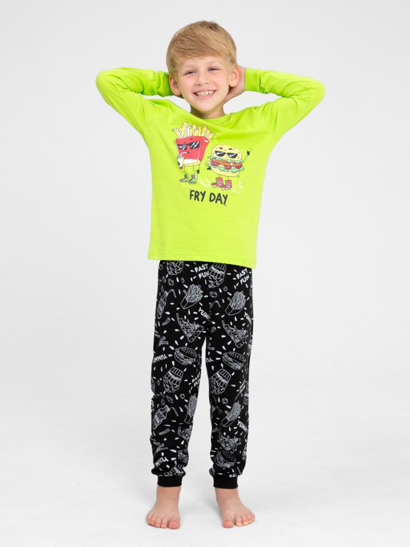 картинка Пижама для мальчика Cherubino CWKB 50135-36 Лайм от магазина детских товаров ALiSa