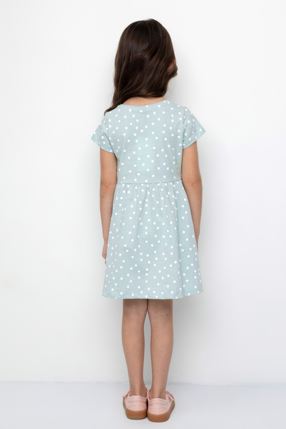 картинка Платье для девочки Crockid К 5644 голубая дымка, горошки от магазина детских товаров ALiSa