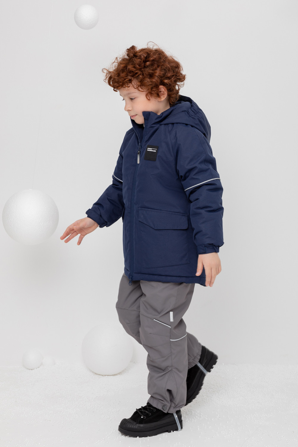картинка Куртка зимняя для мальчика Crockid ВК 36094/1 ГР от магазина детских товаров ALiSa
