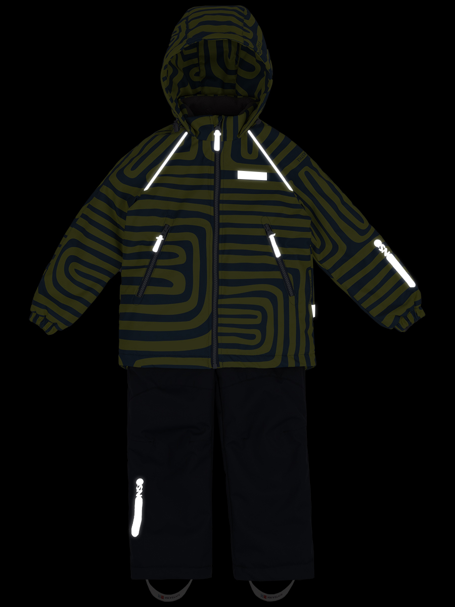 картинка Комплект утепленный для мальчика NIKASTYLE 7м1124 лайм графит от магазина детских товаров ALiSa