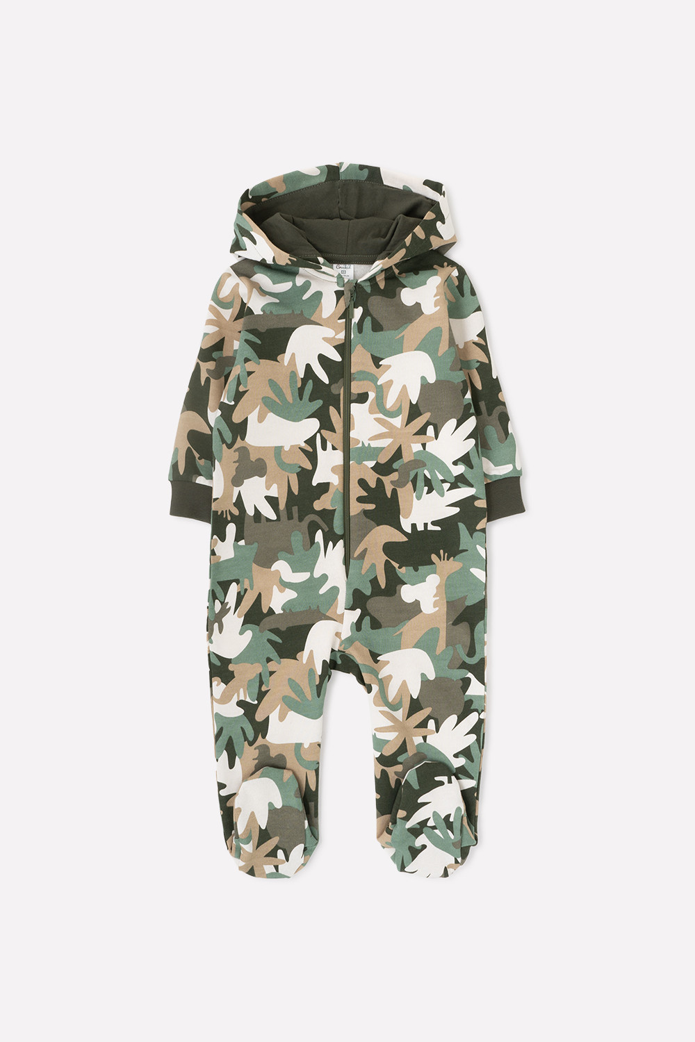 картинка Комбинезон для мальчика Crockid К 6372 тропический камуфляж на бежевом от магазина детских товаров ALiSa