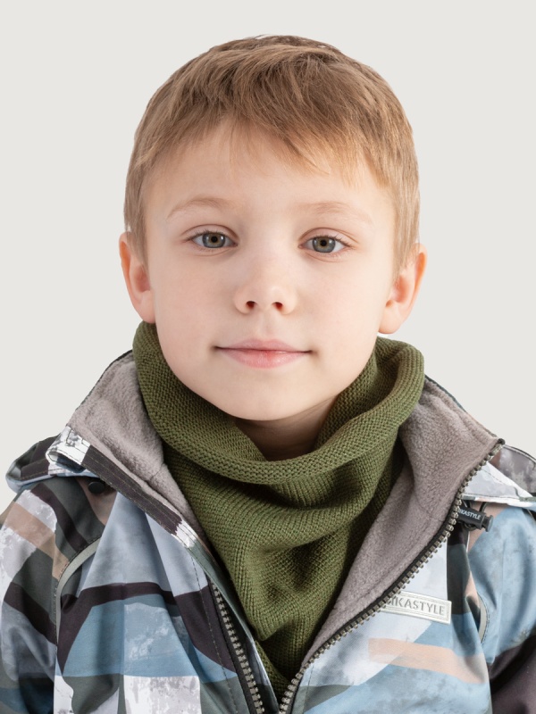 картинка Снуд для мальчика NIKASTYLE 17м11725 Хаки от магазина детских товаров ALiSa