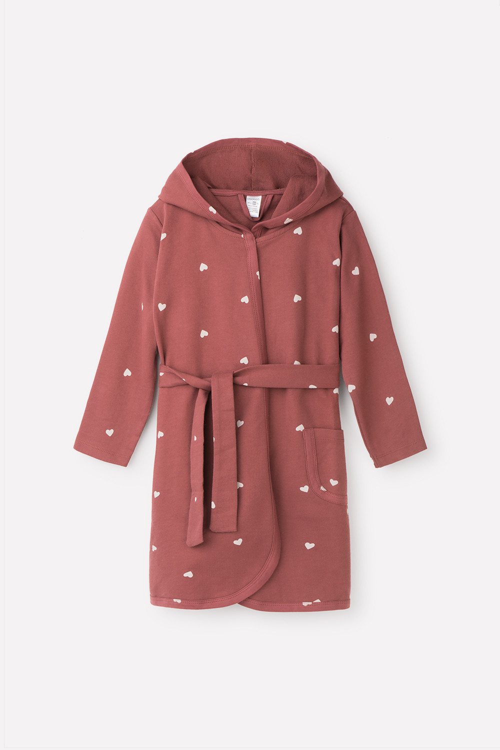 картинка Халат для девочки Crockid К 5763 шоколадный, сердечки от магазина детских товаров ALiSa