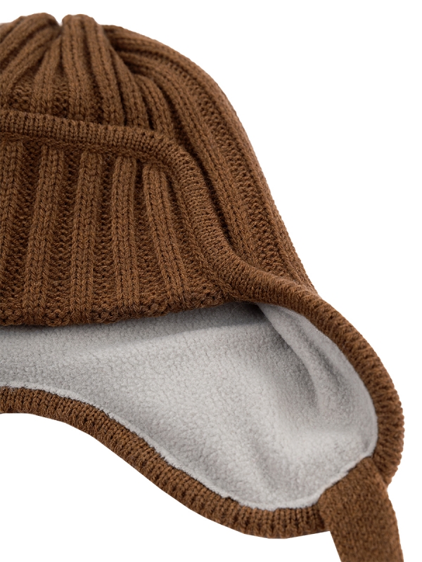 картинка Шапка ушанка утепленная для мальчика NIKASTYLE 11з15924 Орех от магазина детских товаров ALiSa