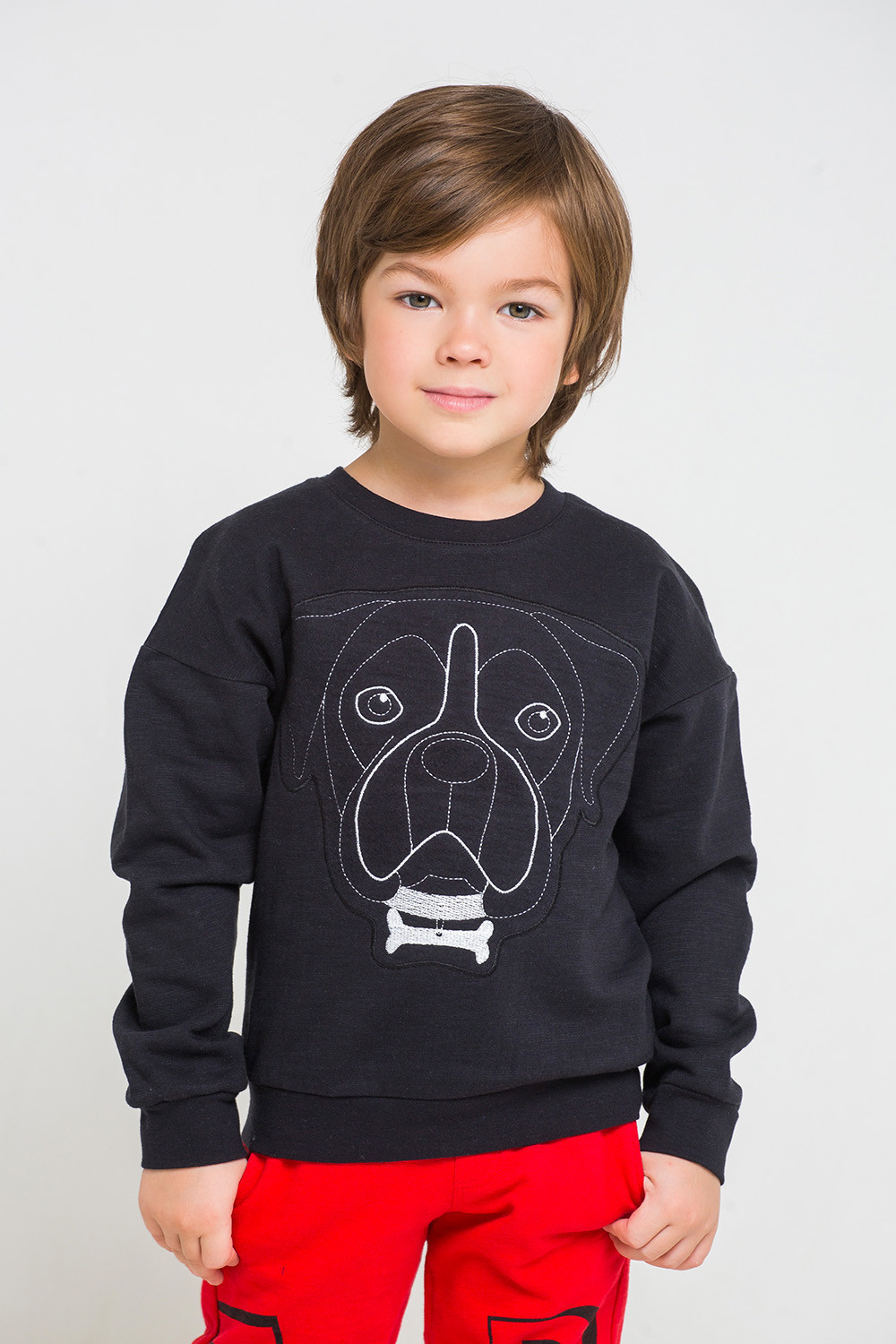 картинка Джемпер для мальчика Crockid КР 300766 черный к216 от магазина детских товаров ALiSa