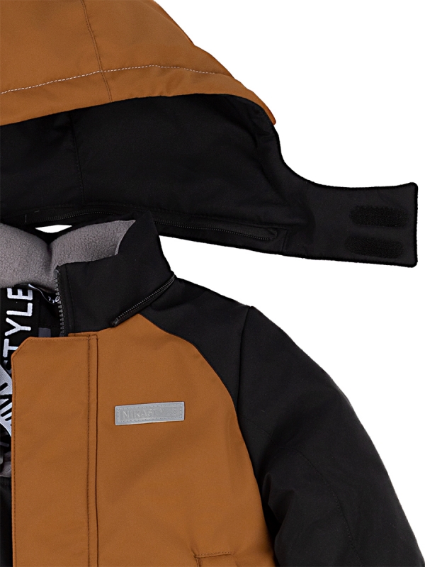 картинка Комплект зимний для мальчика NIKASTYLE 7з7124 Кэмел черный от магазина детских товаров ALiSa