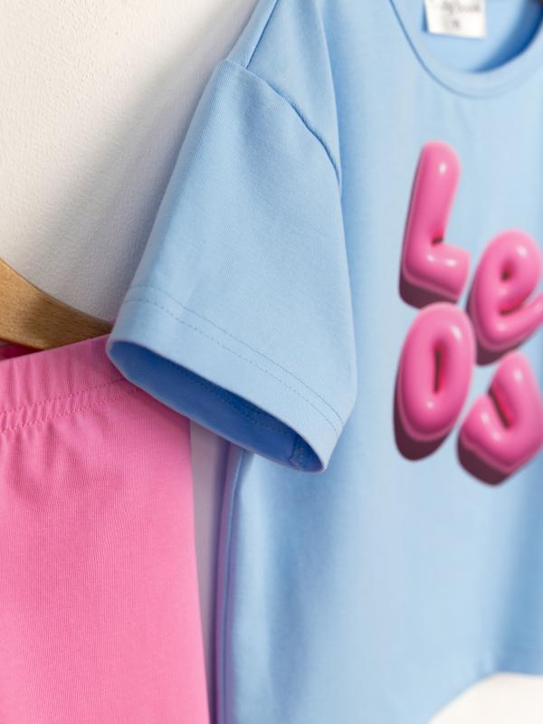 картинка Комплект для девочки Baby Boom КД552/2-К Голубой розовый от магазина детских товаров ALiSa