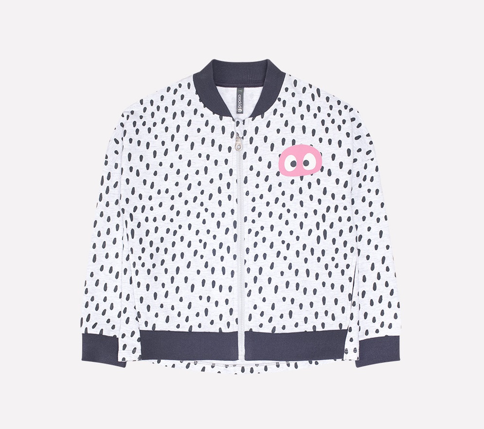 картинка Куртка для девочки Crockid КР 300807 светло-серый меланж, крапинка к227 от магазина детских товаров ALiSa