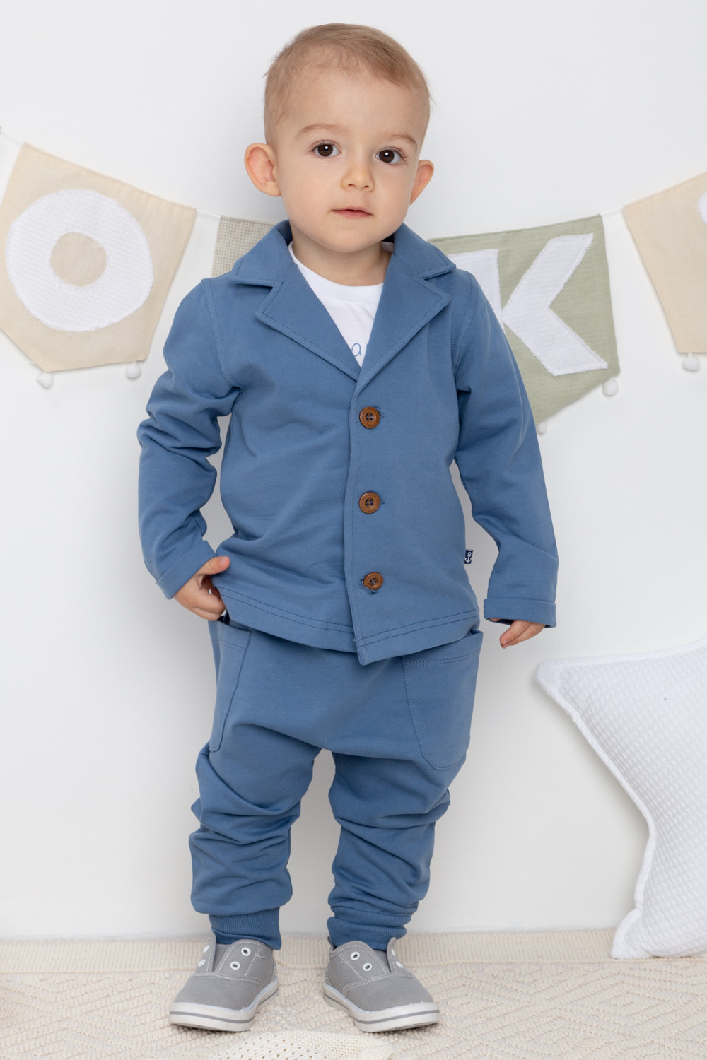 картинка Брюки для мальчика Crockid КР 400527 синяя волна к374 от магазина детских товаров ALiSa