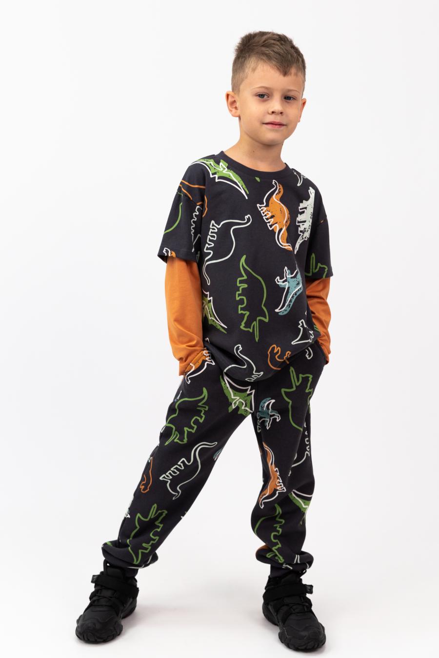 картинка Лонгслив для мальчика Baby Boom Ф131/2-К Дино Б116 от магазина детских товаров ALiSa