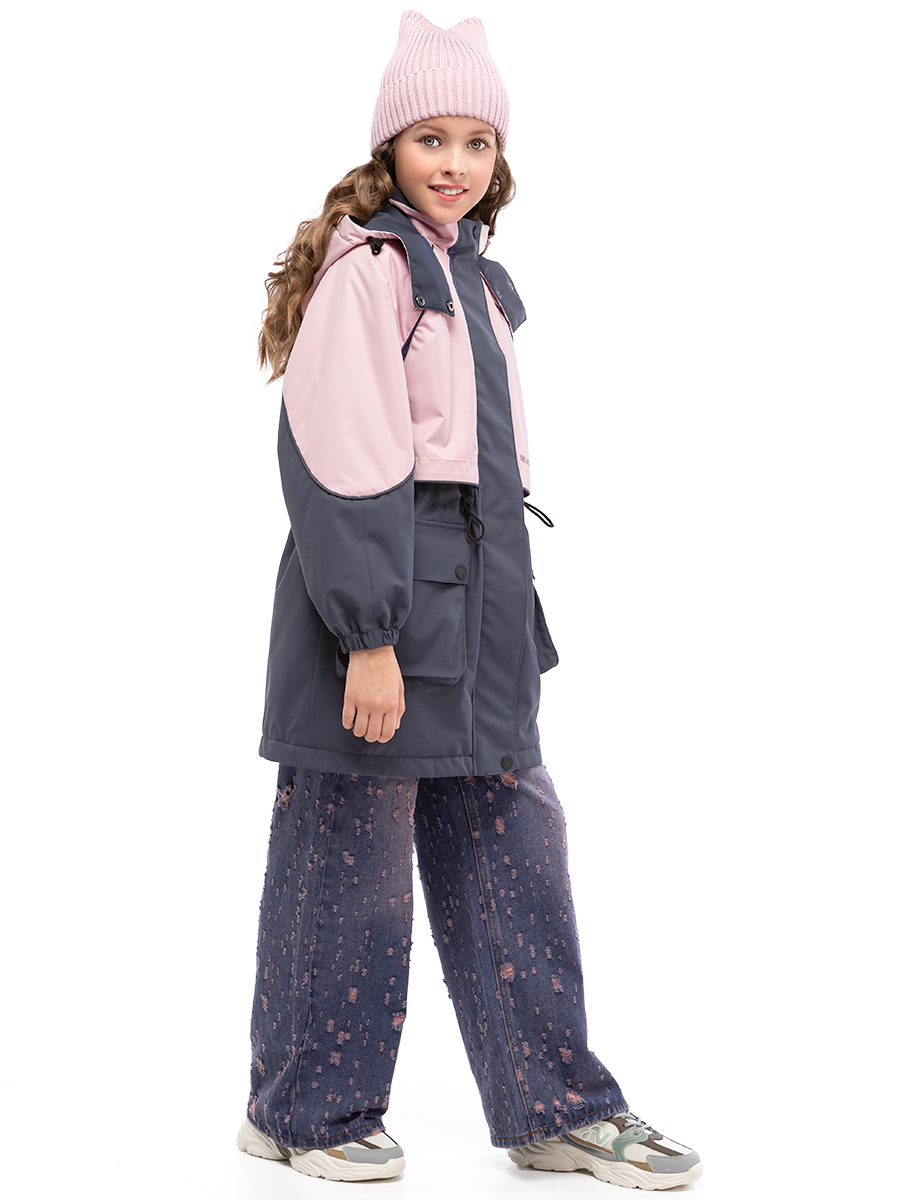 картинка Парка утеплённая для девочки NIKASTYLE 5м3425 Сакура Графит от магазина детских товаров ALiSa