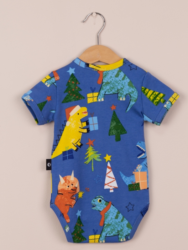 картинка Боди Baby Boom Б98/12-И Дино на синем от магазина детских товаров ALiSa