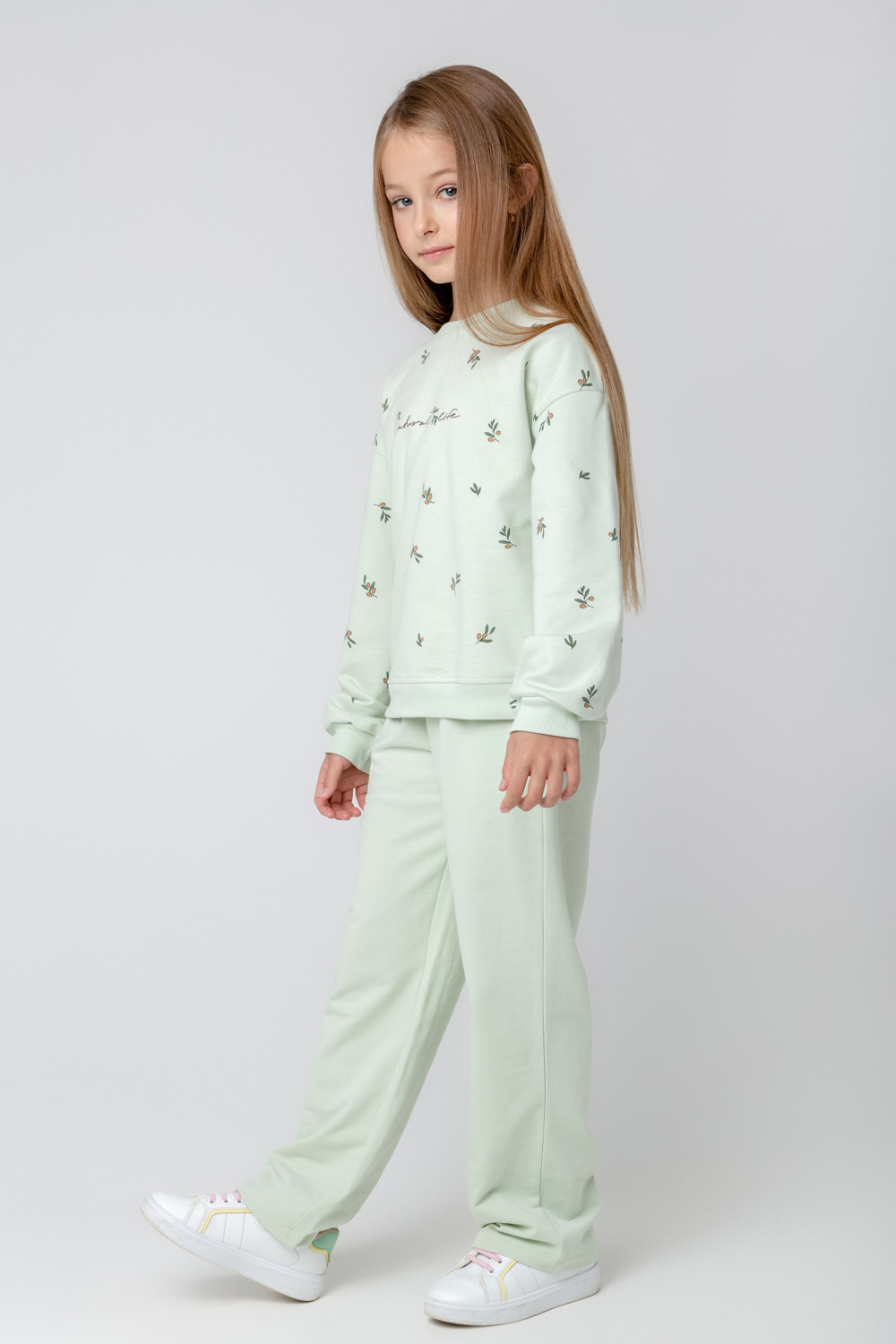 картинка Джемпер для девочки Crockid КР 302048 зеленая лилия, оливки к389 от магазина детских товаров ALiSa