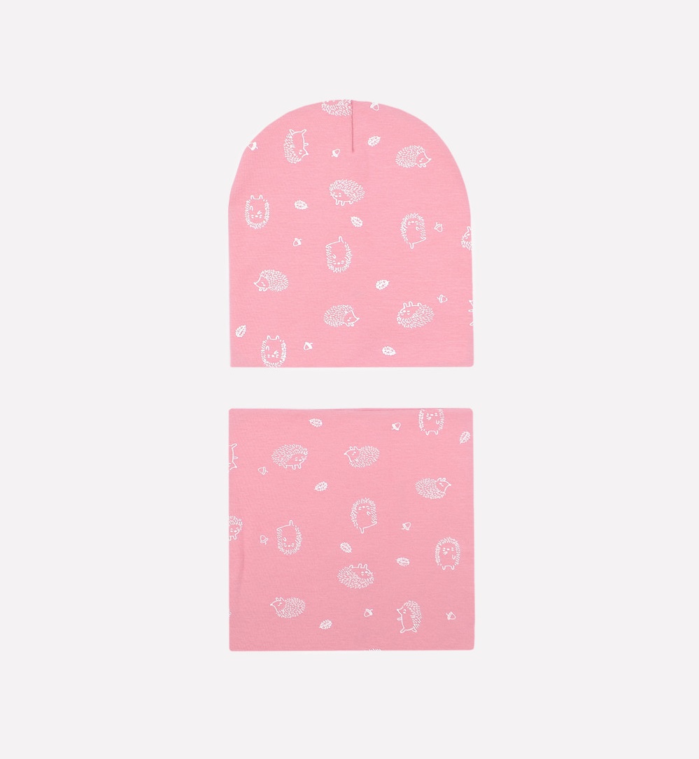 картинка Комплект для девочки Crockid К 8125 розовый зефир, ежики от магазина детских товаров ALiSa
