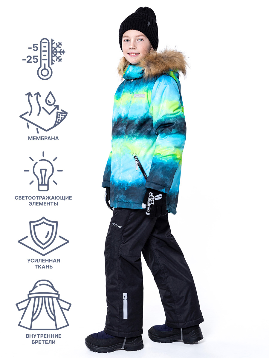 картинка Комплект зимний для мальчика NIKASTYLE 7з1523 салатовый черный от магазина детских товаров ALiSa