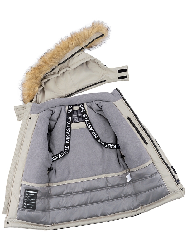 картинка Куртка зимняя для мальчика NIKASTYLE 4з3724 Беж от магазина детских товаров ALiSa