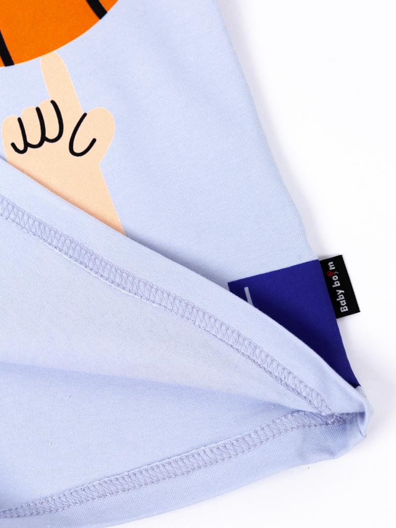 картинка Футболка для мальчика Baby Boom Ф95/8-К Серо голубая от магазина детских товаров ALiSa