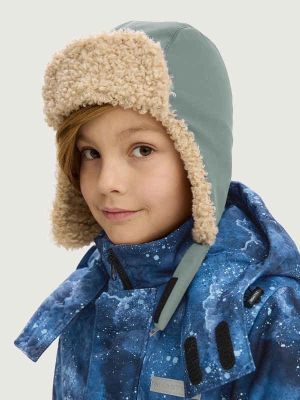 картинка Шапка мембранная утепленная NIKASTYLE 11з16325 Полынь от магазина детских товаров ALiSa