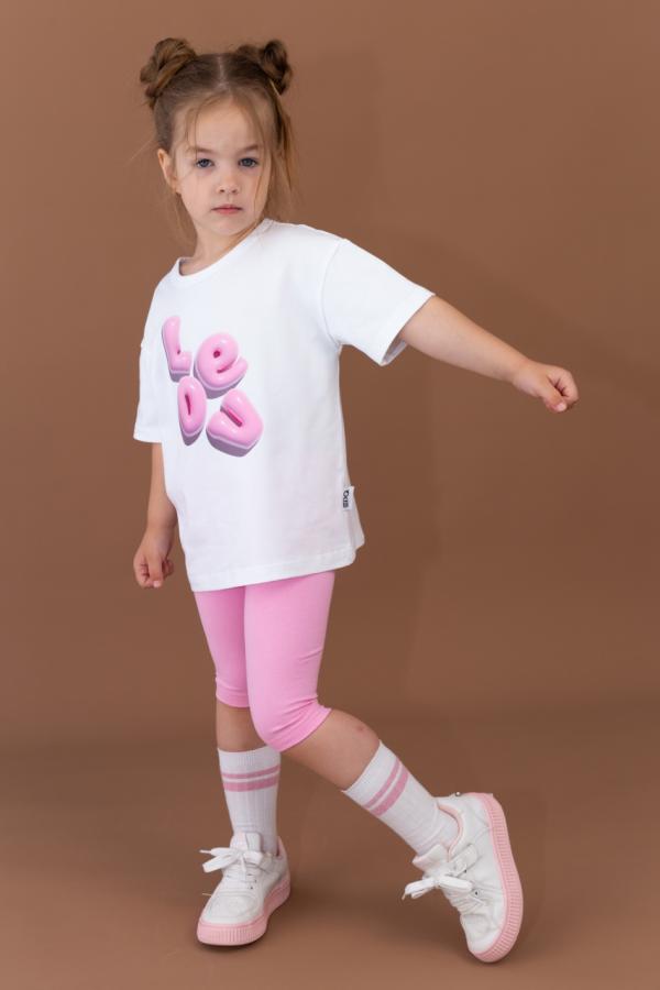 картинка Комплект для девочки Baby Boom КД552/1-К Белый + розовый от магазина детских товаров ALiSa