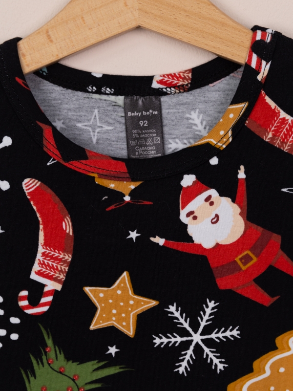 картинка Футболка Baby Boom Ф57/4-К Новогодняя вечеринка от магазина детских товаров ALiSa