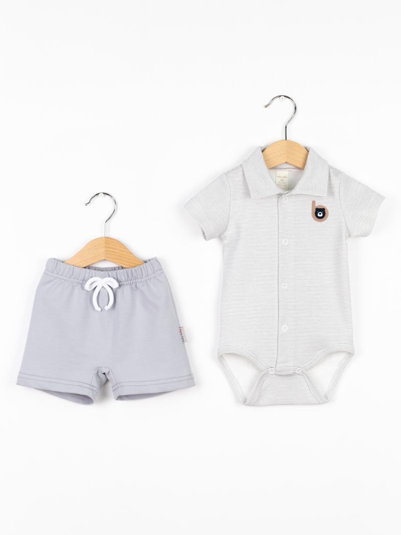 картинка Комплект для мальчика Baby Boom КД599/1 Серый от магазина детских товаров ALiSa