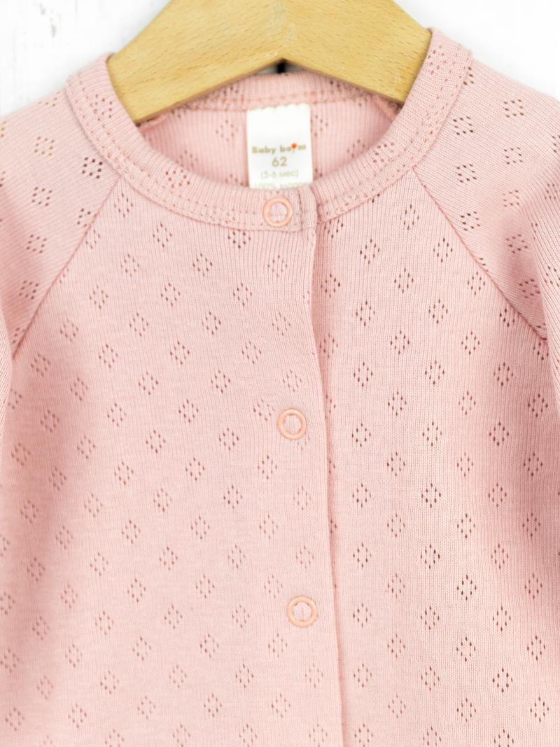 картинка Кофточка для девочки Baby Boom Р58/4-Р я712 Ажур розовый от магазина детских товаров ALiSa