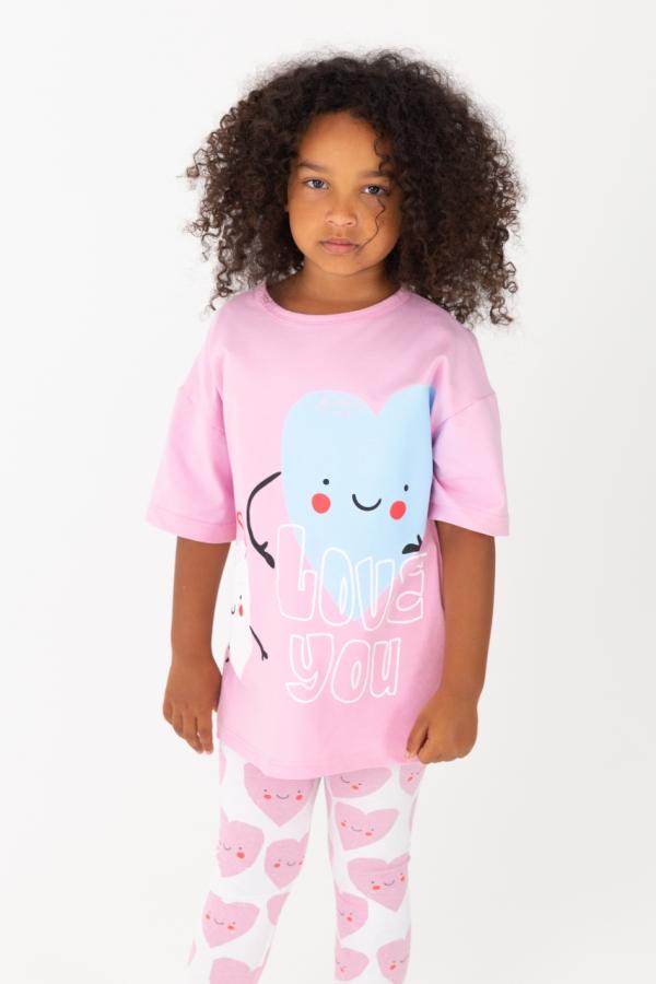 картинка Комплект для девочки Baby Boom КД559/2-К Розовый + сердечки от магазина детских товаров ALiSa