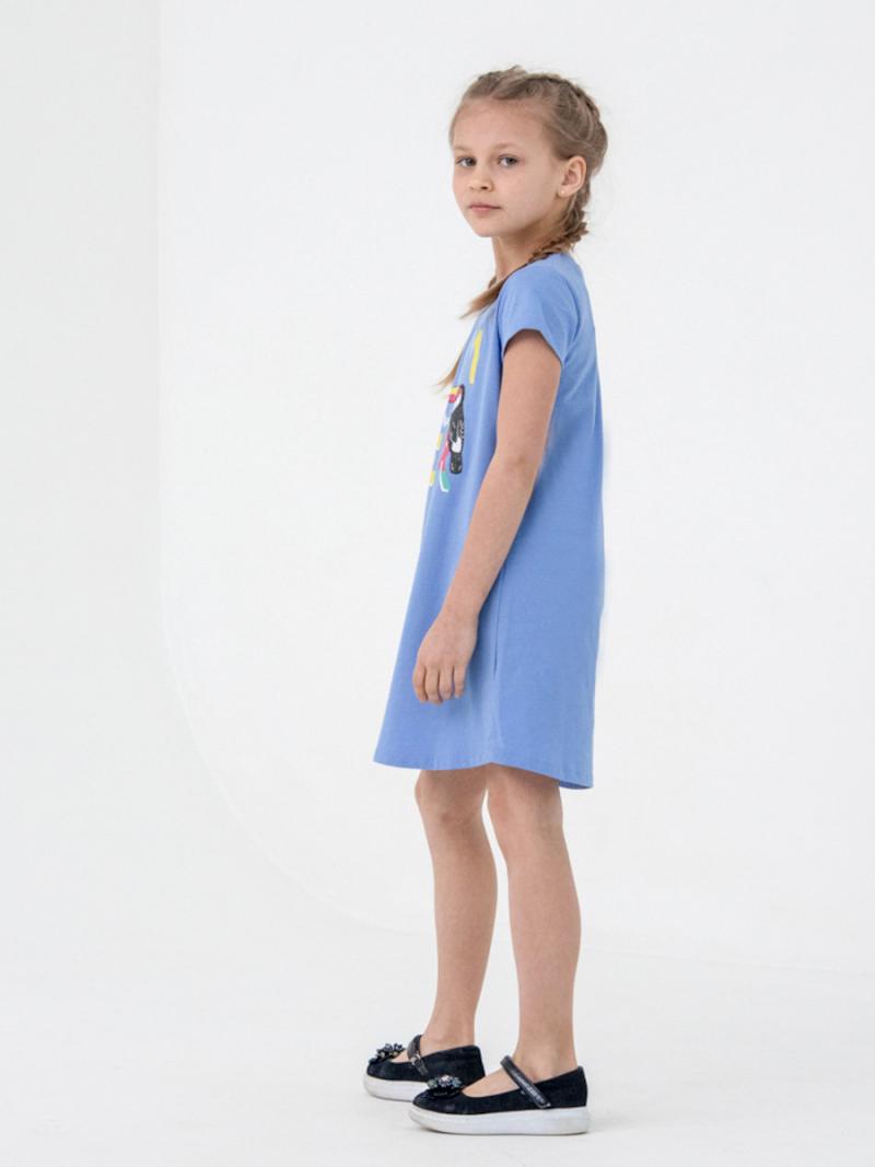 картинка Платье для девочки Cherubino CSKG 63092-43-314 Голубой от магазина детских товаров ALiSa