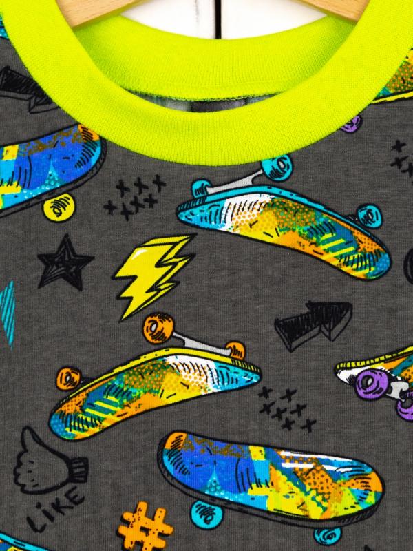 картинка Футболка для мальчика Baby Boom Ф96/6-К Скейты от магазина детских товаров ALiSa