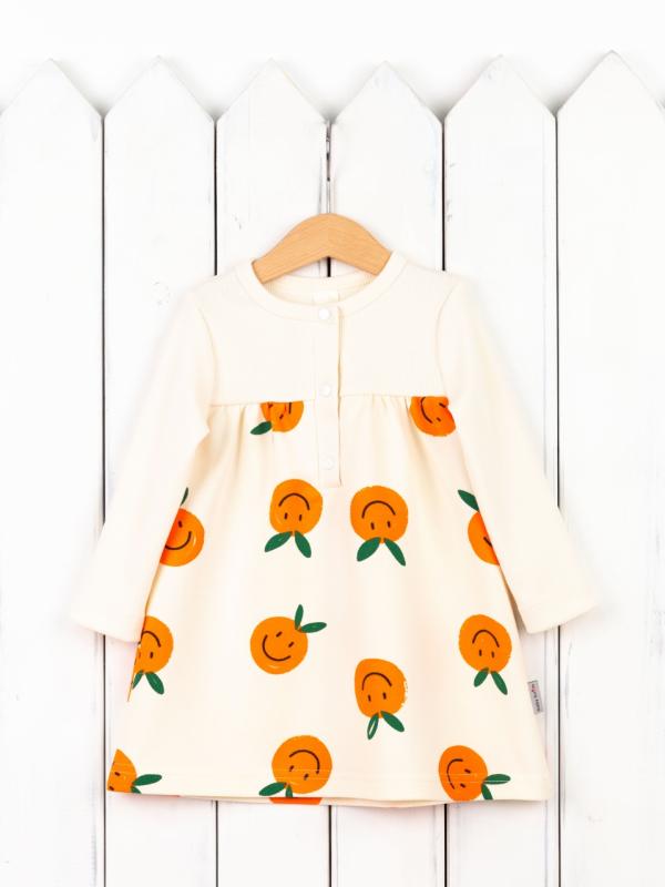 картинка Платье для девочки Baby Boom С250/1-Ф Апельсины на экрю Б112 от магазина детских товаров ALiSa