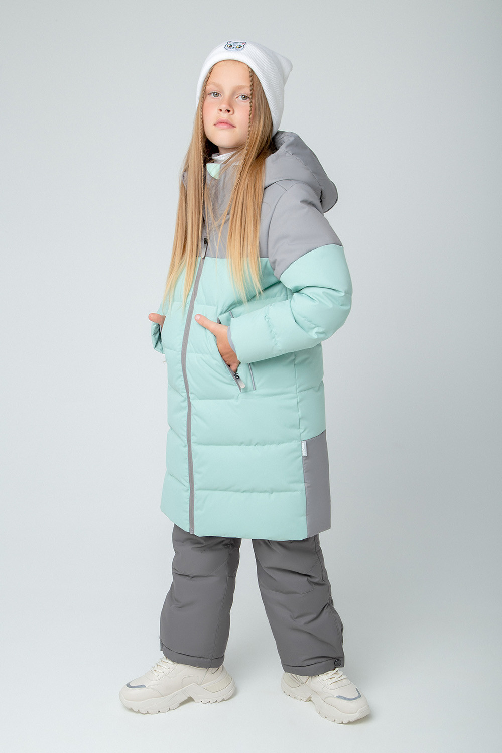 картинка Пальто пуховое для девочки Crockid ВК 34061/2 УЗГ от магазина детских товаров ALiSa