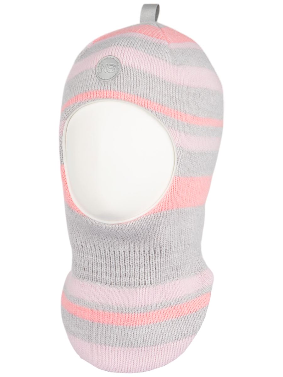 картинка Балаклава утепленная для девочки NIKASTYLE 10з15224 Серый розовый от магазина детских товаров ALiSa