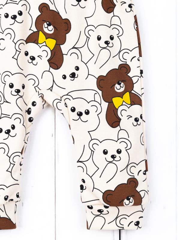 картинка Брюки для мальчика Baby Boom П47/62-И я728 Мишки на бежевом от магазина детских товаров ALiSa