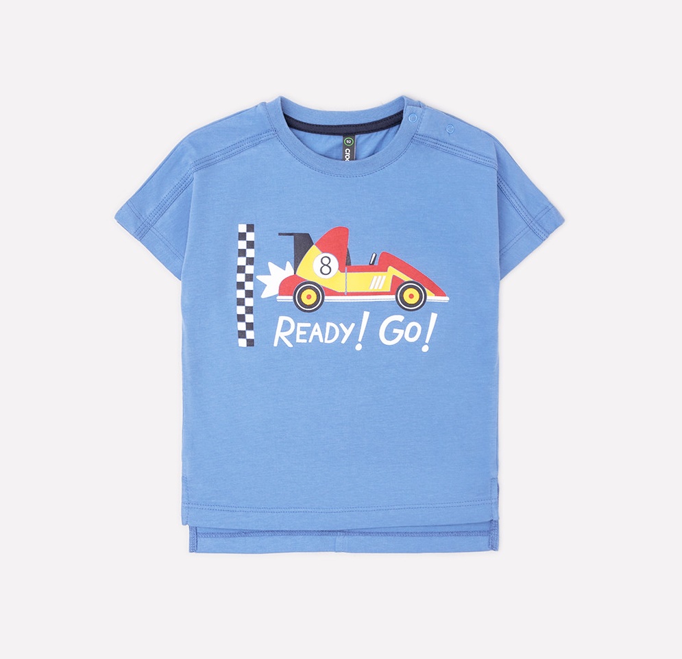 картинка Футболка для мальчиков Crockid КР 301041 дымчато-синий к254 от магазина детских товаров ALiSa