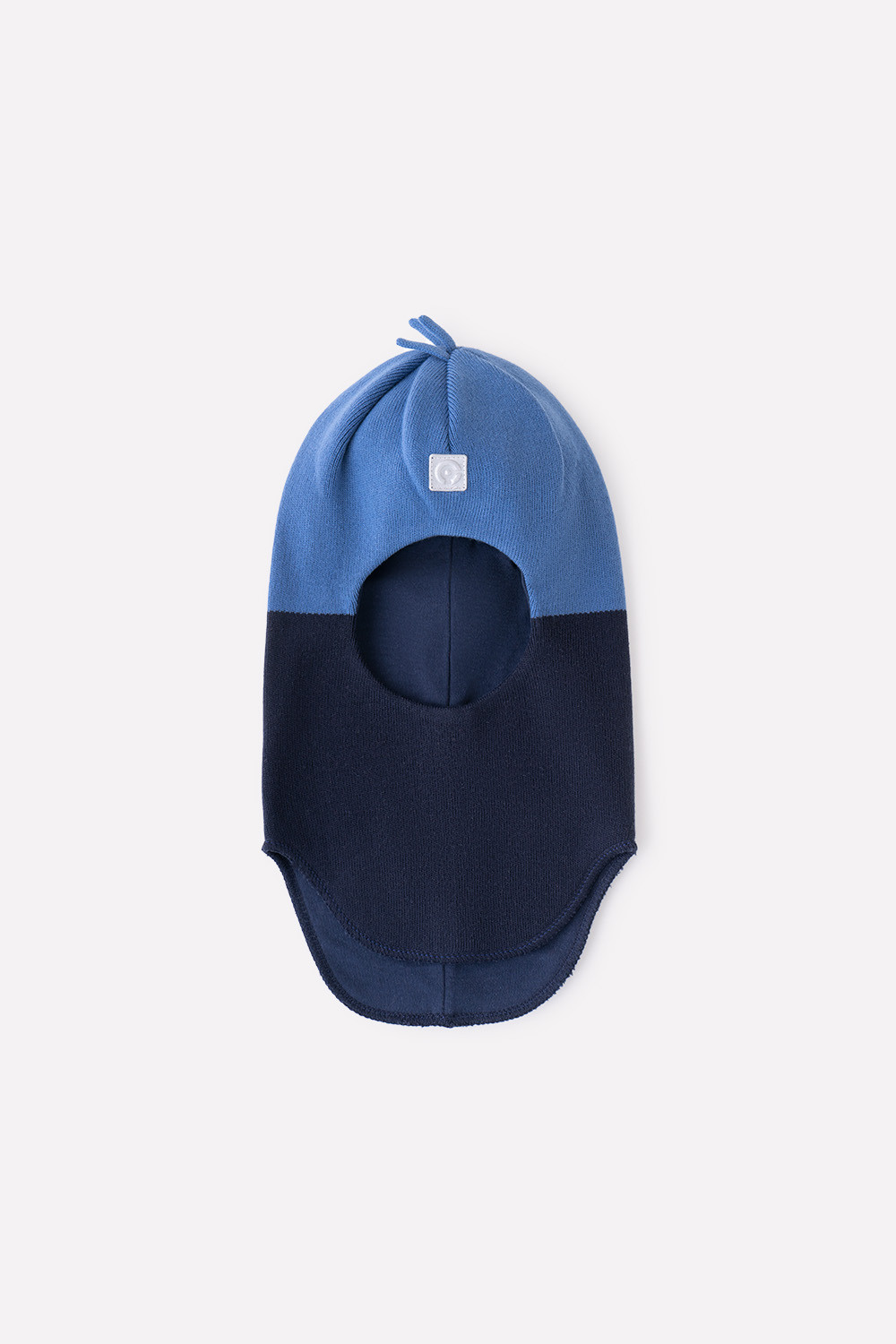 картинка Шапка-шлем для мальчика Crockid КВ 20267 темно-синий, светлый джинс от магазина детских товаров ALiSa