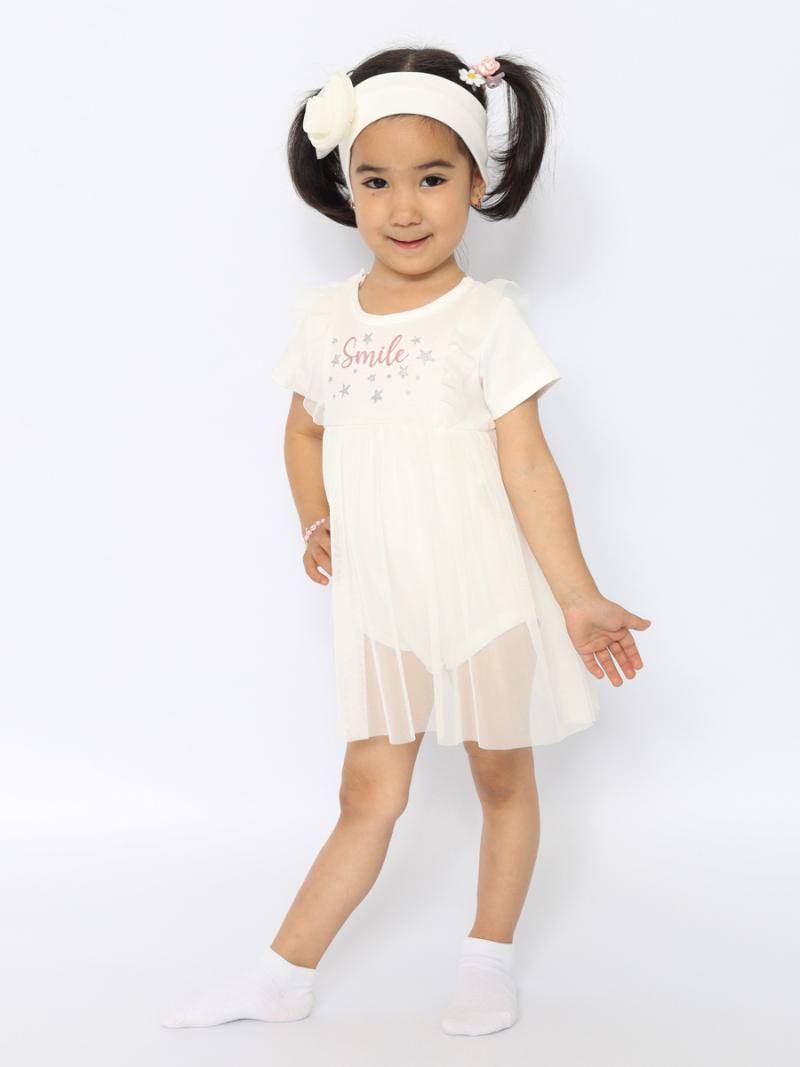 картинка Боди платье для девочки Cherubino CWNG 40063-21 Экрю от магазина детских товаров ALiSa
