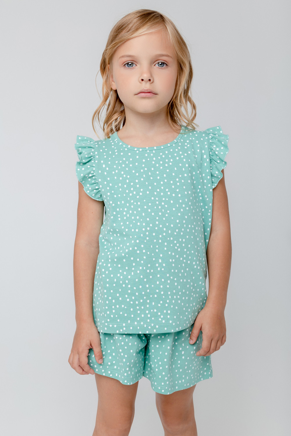 картинка Шорты для девочки Crockid КР 4796 мятный зеленый, крапинки к363 от магазина детских товаров ALiSa