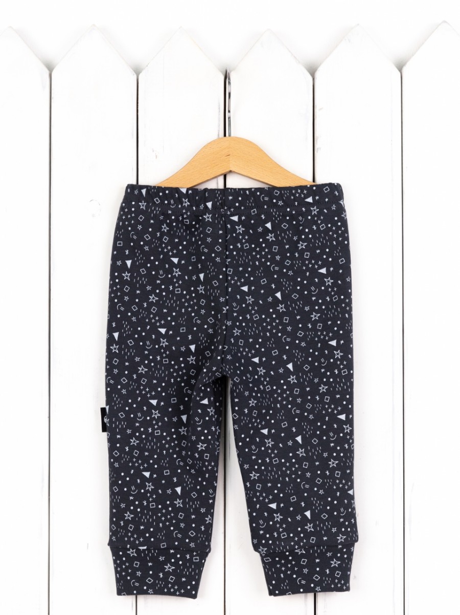 картинка Брюки для мальчика Baby Boom П135/1-И Значки серые на графите я735 от магазина детских товаров ALiSa