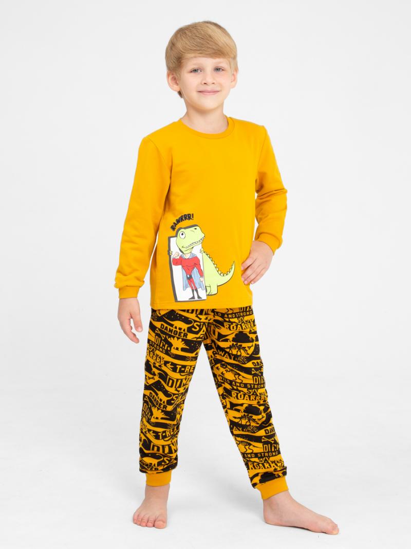 картинка Пижама для мальчика Cherubino CWKB 50139-33 Горчичный от магазина детских товаров ALiSa